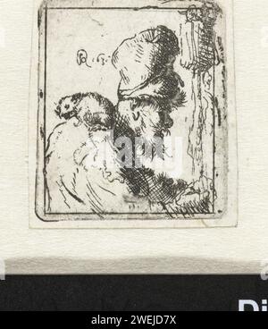 Der Rattenfänger, Anonym, nach Rembrandt van Rijn, nach 1632 Druckpapier, das Rattenjäger ätzt Stockfoto