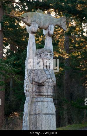 The Maiden of Deception Pass, Deception Pass State Park, Washington Stockfoto