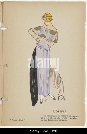 Always Chic Deshabilles, Winter 1921-1922: Dolitta, 1921 - 1922 Drucken aus dem Katalog 'Toujours Chic', in dem eine Übersicht über die Wintermode 1921-1922. Papier Buchdruck, der Modeplatten druckt Stockfoto