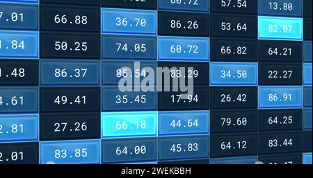 Bild der Verarbeitung von Finanzdaten Stockfoto