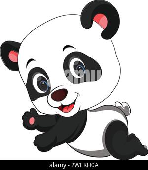 Vektor-Illustration netter Baby-Panda-Charakter Stock Vektor