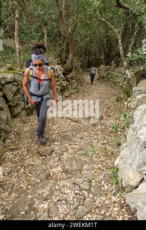 cami de sa Capelleta, Fornalutx, Mallorca, Balearen, Spanien Stockfoto