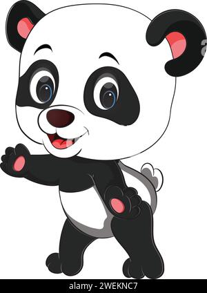 Vektor-Illustration netter Baby-Panda-Charakter Stock Vektor