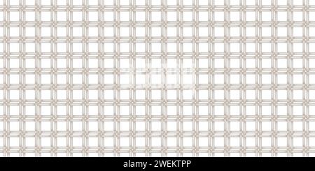 Baumwoll-Canvas für Kreuzstickerei als nahtloses Muster. Quadratische Gitterstruktur. Vektorabbildung. Leerer Leinenstoff für Handarbeit Stock Vektor
