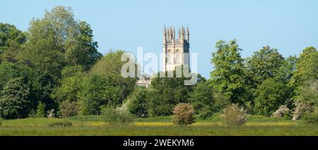 Merton College, Oxford, gegenüber Christ Church Meadow Stockfoto