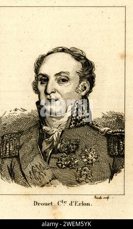 Porträt von General de Division Jean Baptiste Drouet, Comte d'Erlon aus 'France Militaire: Histoire des Armees Francaises de Terre et de mer...' Stockfoto