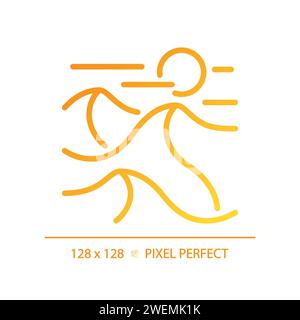 Rote Wüste romantische Tourismus Gradient lineare Vektor-Symbol Stock Vektor