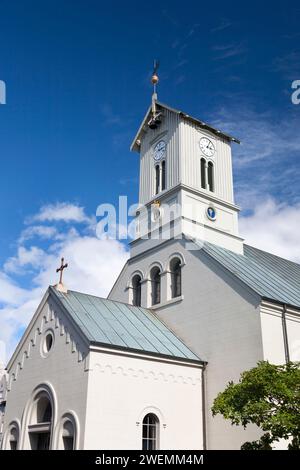 Island, Reykjavik, Domkirkjan Kathedrale. Stockfoto