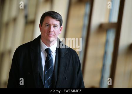 Edinburgh Schottland, Vereinigtes Königreich 25. Januar 2024. Mark Griffin MSP im schottischen Parlament. Credit sst/alamy Live News Stockfoto