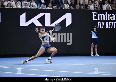 Cori Coco Gauff während des Australian Open AO 2024 Grand Slam Tennis Turniers am 25. Januar 2024 im Melbourne Park, Australien. Foto Victor Joly / DPPI Stockfoto