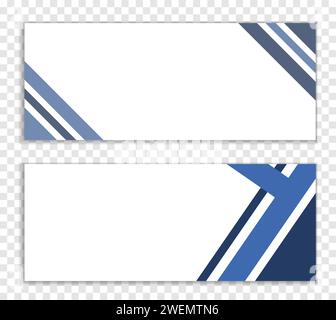 Set aus zwei Bannern, Vorlagen, Mockups mit Platz für Text und Kopierraum. Für Werbung, Flyer, Broschüren, Einladungen, Zertifikate. Banner Stock Vektor