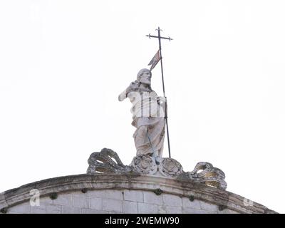 Jesus mit der segnenden Geste, Kathedrale, Osor, Insel Cres, Kvarner Golf Bay, Kroatien Stockfoto