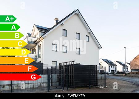 Absorber zur Umwandlung von Umgebungswärme durch Sonne, Wind und Umgebungstemperatur. Transfer z. B. zu einer Wärmepumpe in einer Wohnung Stockfoto