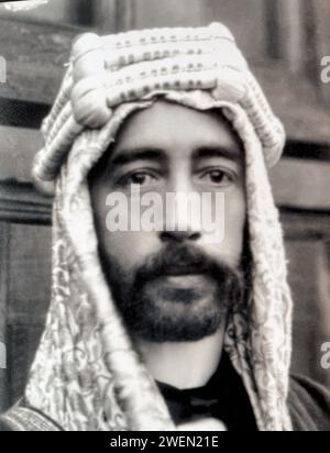 FAISAL I. VON IRAK (1885–1933) führte die große arabische Revolte im Ersten Weltkrieg an. Stockfoto