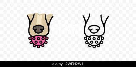 Hund hält einen Igelball in den Zähnen, grafisches Design. Tier und Haustier, Spielzeug für Hunde, Kynologie, Tierhandlung und Futter, Vektordesign und Illustration Stock Vektor