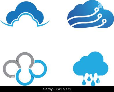 Design-Vektor für Cloud-Vektor-Logo-Vorlage Stock Vektor