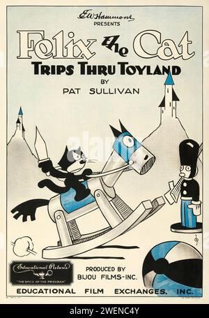 Felix the Cat Trips Thru Toyland (Educational Film Exchange, 1925) Mickey Mouse aussehende Figur von Pat Sullivan und Otto Messmer, aber Otto Messmer ist der ursprüngliche Schöpfer der Katze Stockfoto