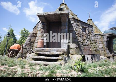 Hagrids House aus Harry Potter Island of Adventure/The Wizarding World of Harry Potter in Kalifornien, USA, aus Büchern von JK Rowling Stockfoto