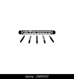 Leuchtstofflampen flaches Vektorsymbol. Einfaches, ausgefülltes Symbol auf weißem Hintergrund Stock Vektor