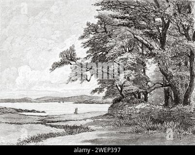 Galway Bay. County Galway, Republik Irland. Drei Monate in Irland von Marie Anne de Bovet (1855–1935) Limerick und die Clare Coast 1889 Stockfoto