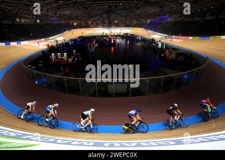 Berlin, Deutschland. Januar 2024. 26.01.2024, Velodrom, Berlin, DEU, 111. Berliner Sechstagerennen, im Bild Foto: Jürgen Engler/nordphoto GmbH/dpa/Alamy Live News Stockfoto