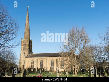 Die denkmalgeschützte anglikanische Kirche St John, Gateshead Fell, Tyne and Wear, England, Großbritannien Stockfoto