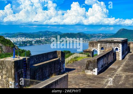 Sao Luis Fort in Niteroi, Rio de Janeiro, Brasilien. Stockfoto