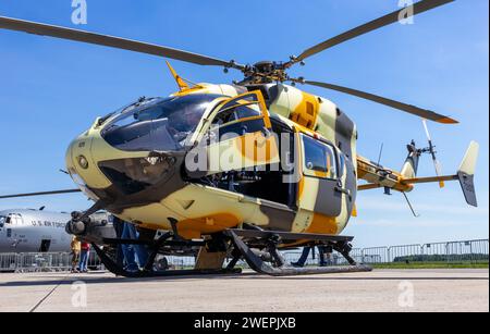 US Army Eurocopter UH-72A Lakota Hubschrauber auf der Internationalen Luft- und Raumfahrtausstellung ILA. Berlin, Deutschland - 21. Mai 2014 Stockfoto