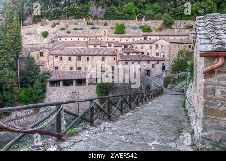 Die Eremitage Le Celle bei Cortona, Toskana, Italien Stockfoto