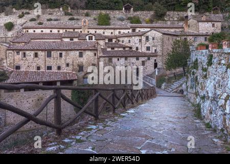 Die Eremitage Le Celle bei Cortona, Toskana, Italien Stockfoto