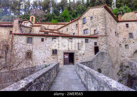 Die Eremitage Le Celle bei Cortona, Toskana, Italien Stockfoto