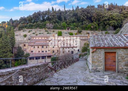 Die Eremitage Le Celle bei Cortona, Toskana, Italien Stockfoto