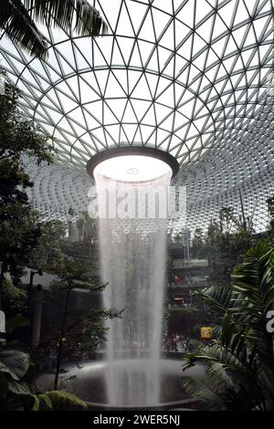 HSBC Rain Vortex, Flughafen Changi, Singapur, Asien Stockfoto