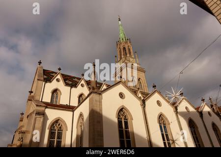 St. Laurenzen Kirche in St. Gallen, Schweiz. Januar 2024 Stockfoto