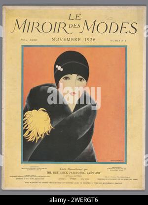 Le Miroir des Modes Novembre 1926, Vol.xciii, Nr. 5, The Butteric Publishing Co., Magazin auf dem Cover eine Frau im Pelzmantel (Foto der Zeichnung Heal dryde). Cahier von S. 177 - 220: Text und Modeschauen. Auf der letzten Seite eine Reihe von Hochzeitskleidern. Papier Buchdruck, der Modeplatten druckt Stockfoto