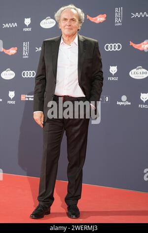 Jose Coronado nahm am 26. Januar 2024 am Roten Teppich der Feroz Awards 2024 in der Palacio Vistalegre Arena in Madrid Teil. Stockfoto