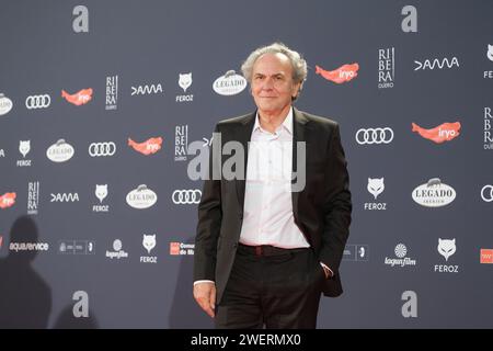 Madrid, Spanien. Januar 2024. Jose Coronado nahm am 26. Januar 2024 am Roten Teppich der Feroz Awards 2024 in der Palacio Vistalegre Arena in Madrid Teil. (Foto: Oscar Gonzalez/SIPA USA) (Foto: Oscar Gonzalez/SIPA USA) Credit: SIPA USA/Alamy Live News Stockfoto