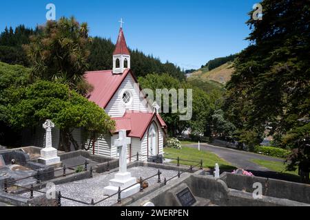 St. Joseph's Catholic Church, Pauatahanui, Porirua, Wellington, Nordinsel, Neuseeland Stockfoto