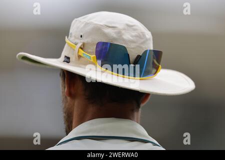 Brisbane, Australien. Januar 2024. Mitchell Starc (56 Australien) während des NRMA Insurance Test Matches zwischen Australien und West Indies in der Gabba. Stockfoto