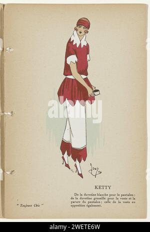 Always Chic Deshabilles, Winter 1921-1922: Ketty, 1921 - 1922 Drucken aus dem Katalog 'Toujours Chic', in dem eine Übersicht über die Wintermode 1921-1922. Papier Buchdruck, der Modeplatten druckt Stockfoto