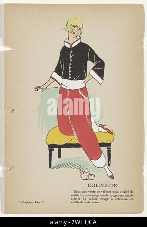 Always Chic Deshabilles, Winter 1921-1922: Colinette, 1921 - 1922 Drucken aus dem Katalog 'Toujours Chic', in dem eine Übersicht über die Wintermode 1921-1922. Papier Buchdruck, der Modeplatten druckt Stockfoto
