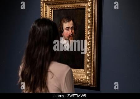 New York, New York, USA. Januar 2024. Eine Frau, die während einer Pressevorschau am 26. Januar 2024 (Credit Image: © Lev Radin/ZUMA Press Wire) im Rahmen der Sotheby's Annual Masters Week bei Sotheby's in New York zur Auktion gebracht wurde (Foto: © Lev Radin/ZUMA Press Wire). Nicht für kommerzielle ZWECKE! Quelle: ZUMA Press, Inc./Alamy Live News Stockfoto