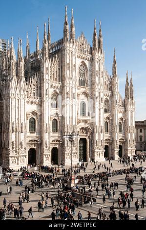 Mailänder Kathedrale oder Il Duomo di Milano, Metropolitan Cathedral of the Mariä Geburt, in der Lombardei in Italien Stockfoto