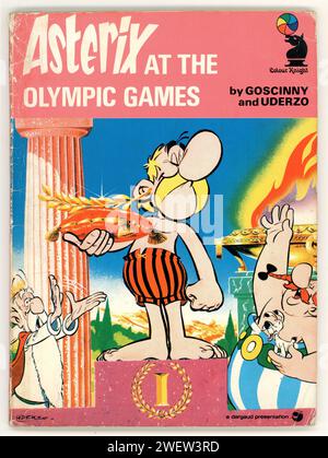 Original Asterix bei den Olympischen Spielen, Taschenbuch von Goscinny und Uderzo, veröffentlicht 1972 Stockfoto