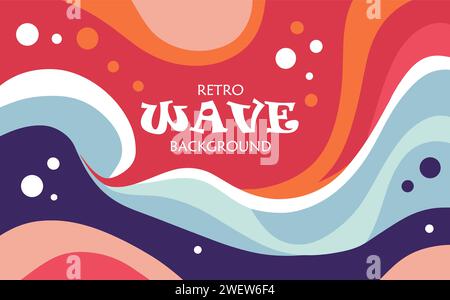 Abstrakter Kunstvektor-Hintergrund mit bunten Wellen Stock Vektor