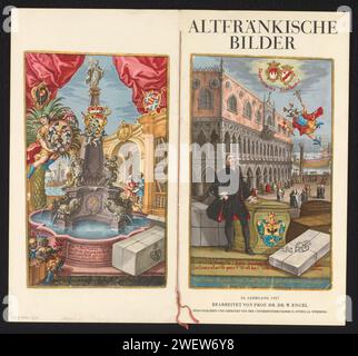 Altfränkische Bilder 56 (1957), Anonym, Universitätsdruckerei H. Sturtz AG., 1957 photomechanischer Druck. Magazinfolge einer Zeitschrift, 16 Seiten mit Schwarzweiß-Fotos und Farbbildern auf der Vorder- und Rückseite des Covers. Papier Buchdruck Broschüre  Drucksache Stockfoto