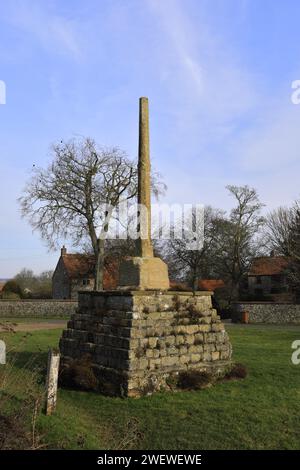 Das mittelalterliche Marktkreuz in Binham Village, North Norfolk, England, Großbritannien Stockfoto