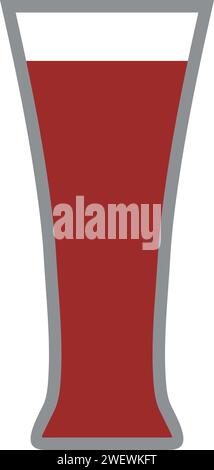 Bierglas-Symbol. Vektorabbildung Stock Vektor