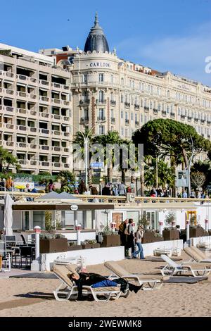 CARLTON HOTEL CANNES FRANKREICH Stockfoto