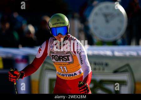 Puchner Mirjam (AUT) während der AUDI FIS World Cup 2024 - Damen-Abfahrtsrennen, Alpinski-Rennen in Cortina D'Ampezzo, Italien, 27. Januar 2024 Credit: Independent Photo Agency Srl/Alamy Live News Stockfoto